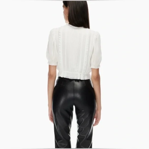 New Aritzia Wilfred Mansfield Ruffle Blouse Floral - Picture 7 of 8